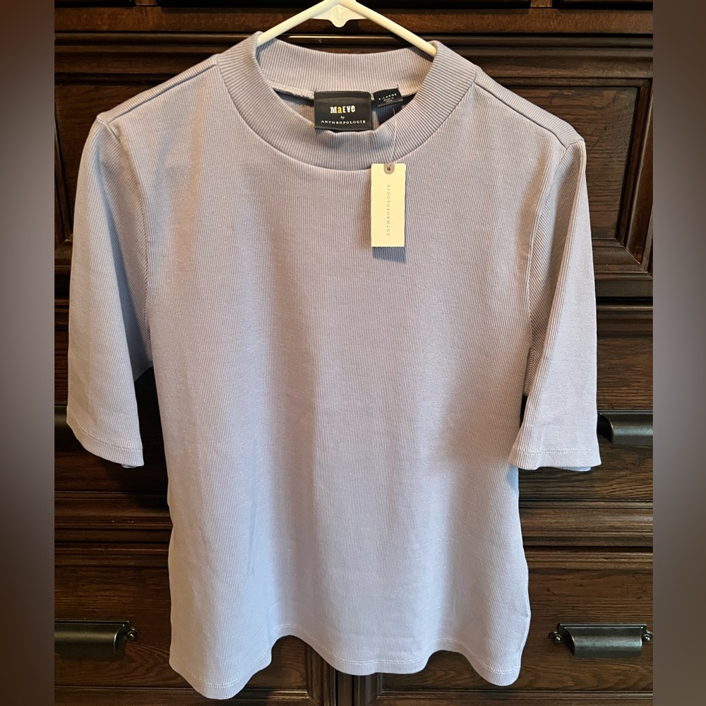 Maeve by Anthropologie mock short sleeve top